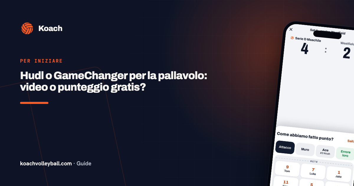 Hudl o GameChanger per la pallavolo: video o punteggio gratis?