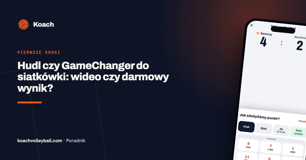 Hudl czy GameChanger do siatkówki: wideo czy darmowy wynik?