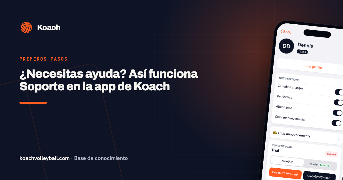 De Support-functie in de Koach-app: een vraag intypen en direct artikelsuggesties krijgen