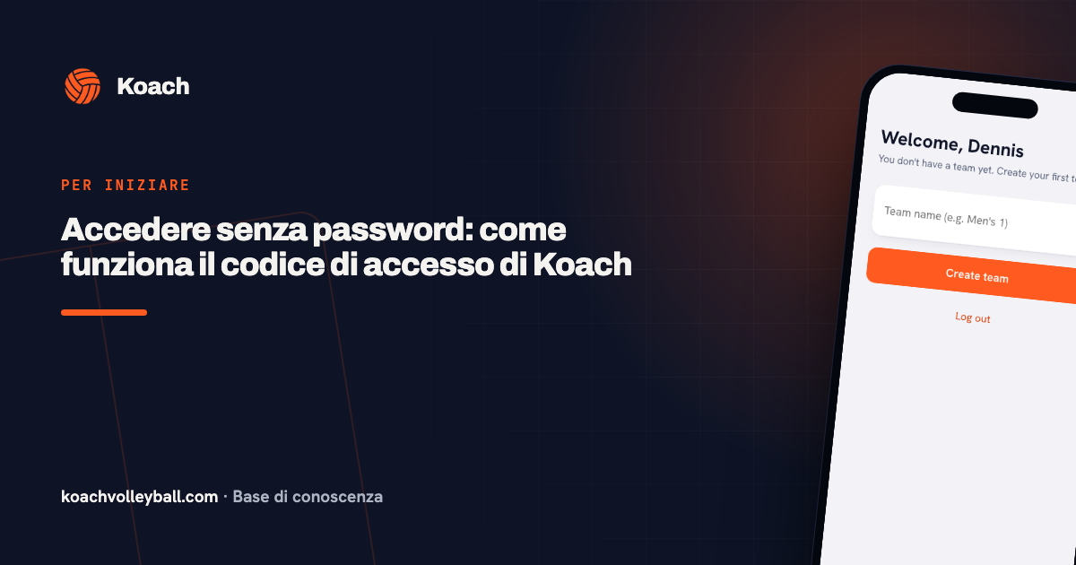 Inloggen in de Koach-app met een zescijferige code die per e-mail binnenkomt