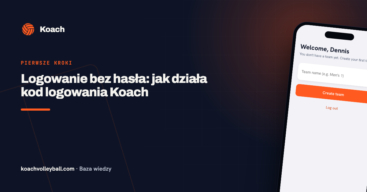 Inloggen in de Koach-app met een zescijferige code die per e-mail binnenkomt