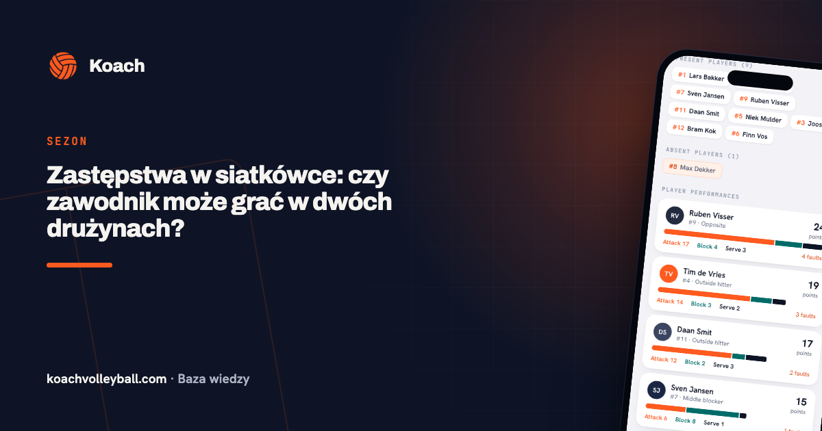 Zastępstwa w siatkówce: czy zawodnik może grać w dwóch drużynach?