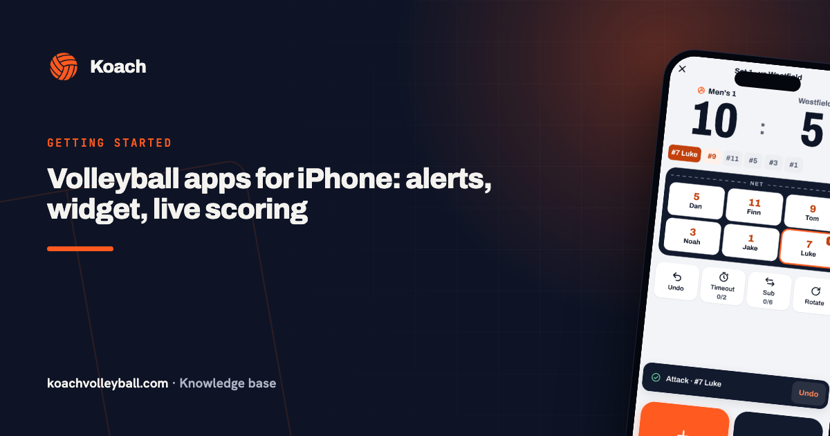 Volleyball apps for iPhone: alerts, widget, live scoring