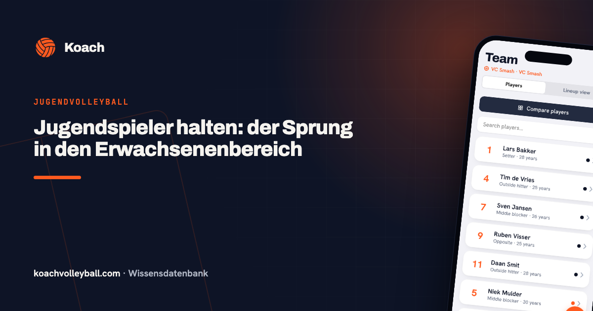 Jugendspieler halten: der Sprung in den Erwachsenenbereich