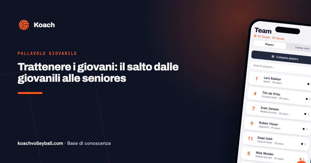 Trattenere i giovani: il salto dalle giovanili alle seniores