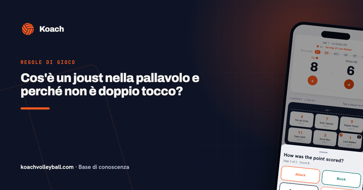 Cos'è un joust nella pallavolo e perché non è doppio tocco?