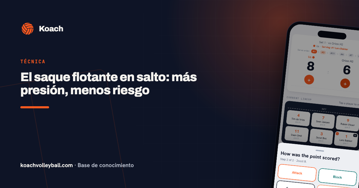 El saque flotante en salto: más presión, menos riesgo