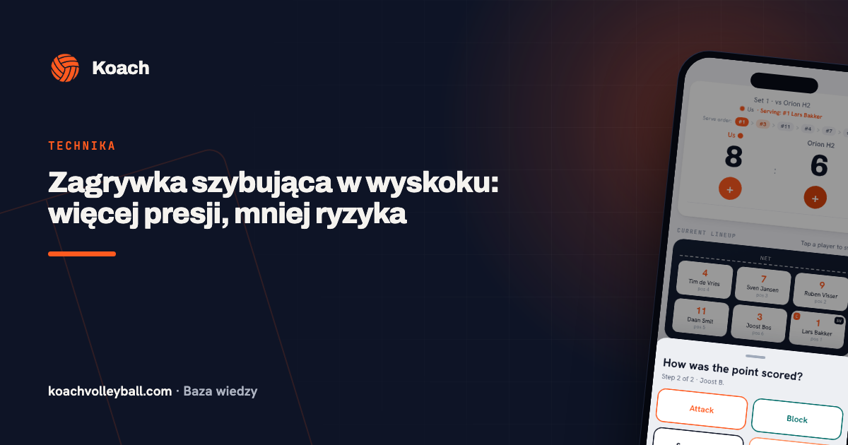 Zagrywka szybująca w wyskoku: więcej presji, mniej ryzyka