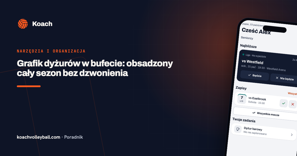 Grafik dyżurów w bufecie: obsadzony cały sezon bez dzwonienia