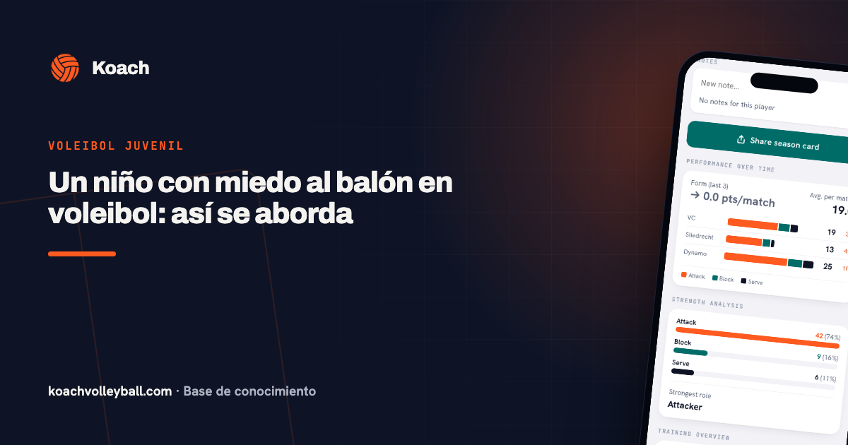 Un niño con miedo al balón en voleibol: así se aborda