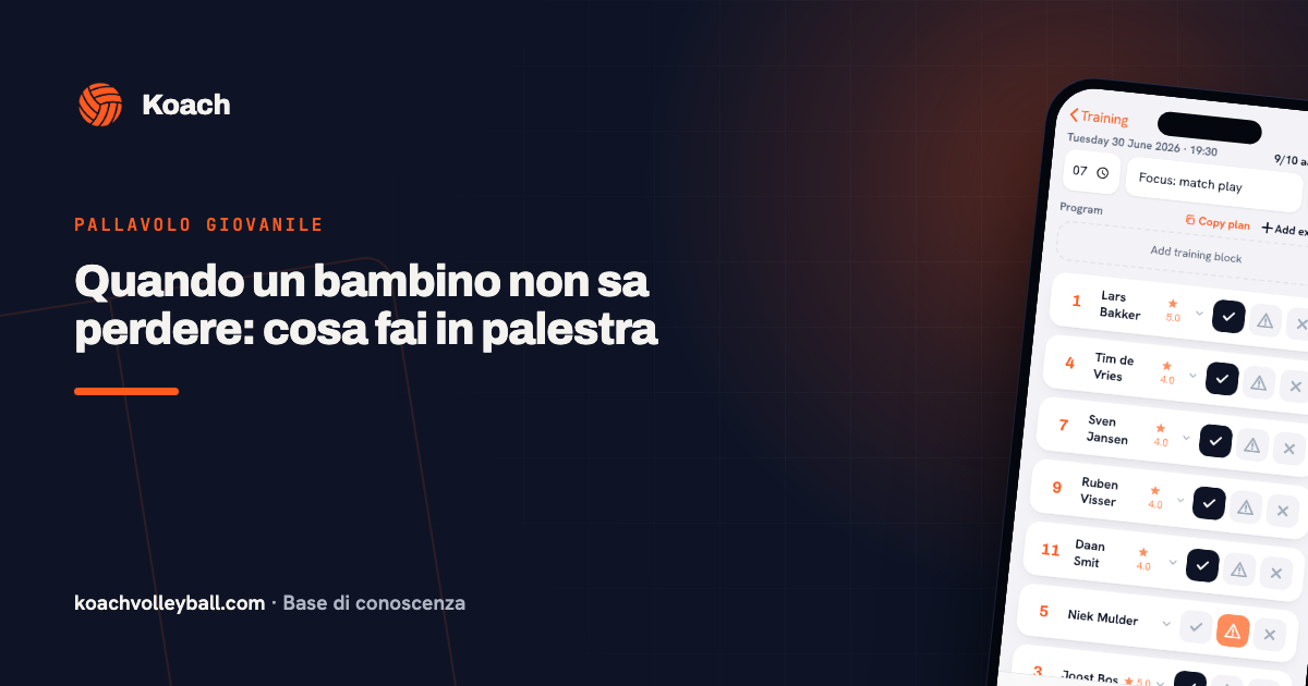 Quando un bambino non sa perdere: cosa fai in palestra