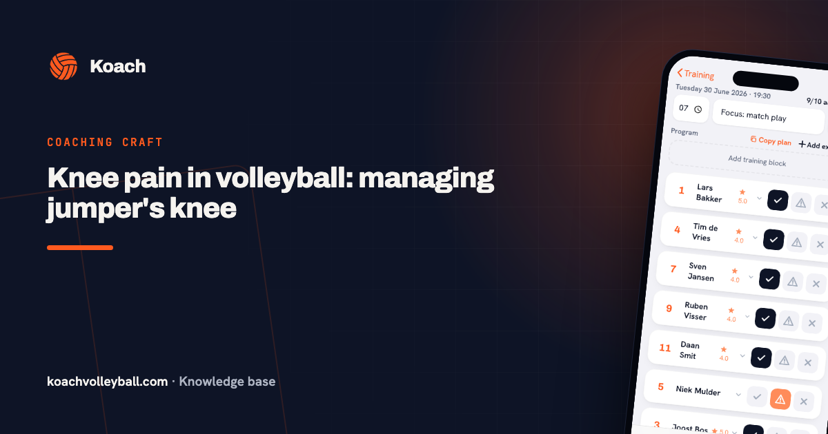 Knee pain in volleyball: managing jumper's knee