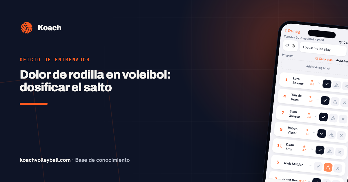 Dolor de rodilla en voleibol: dosificar el salto