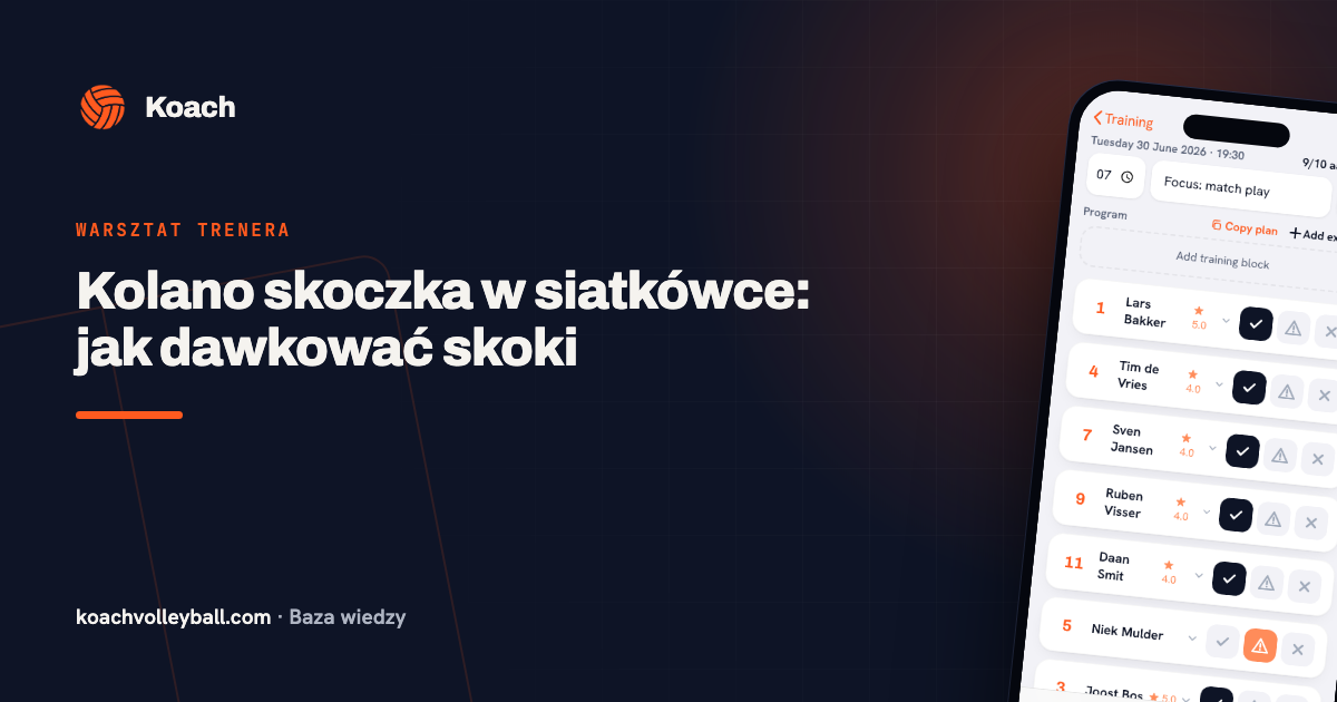 Kolano skoczka w siatkówce: jak dawkować skoki
