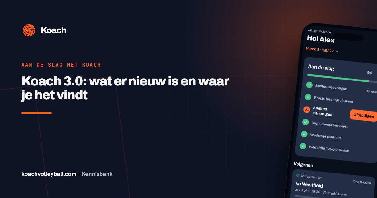 Koach 3.0: wat er nieuw is en waar je het vindt