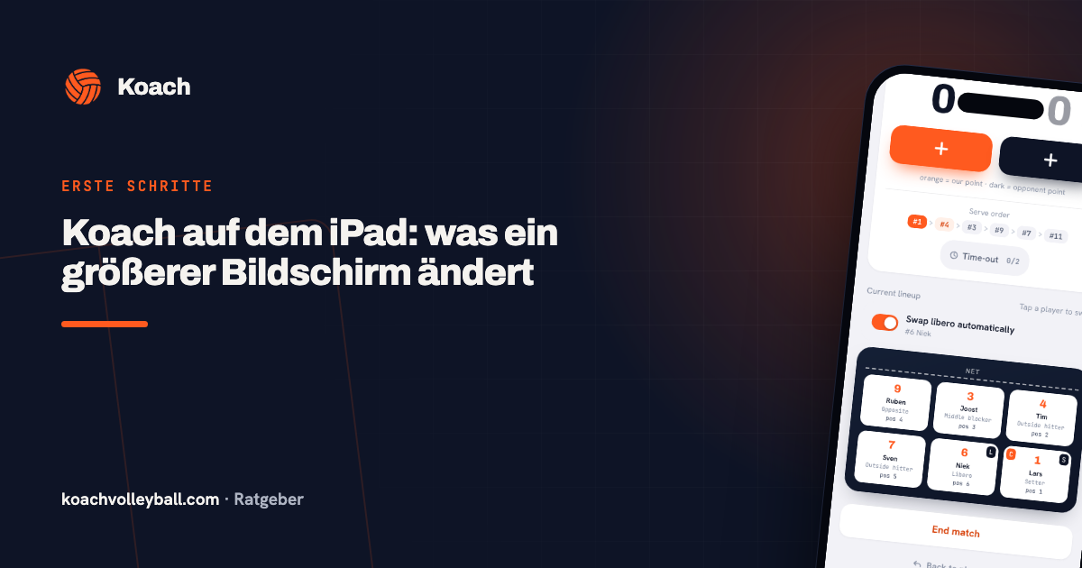 Koach auf dem iPad: was ein größerer Bildschirm ändert