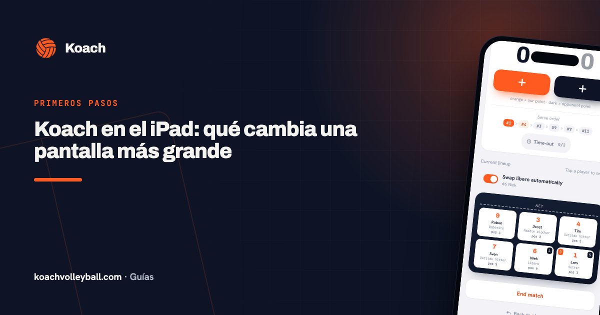Koach en el iPad: qué cambia una pantalla más grande
