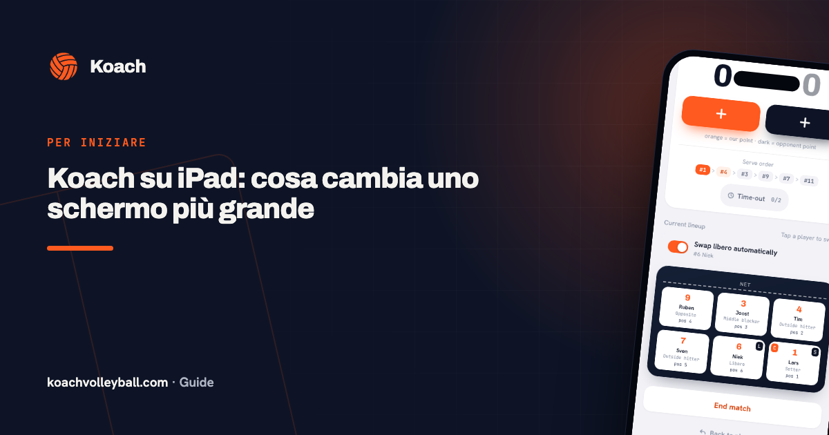 Koach su iPad: cosa cambia uno schermo più grande