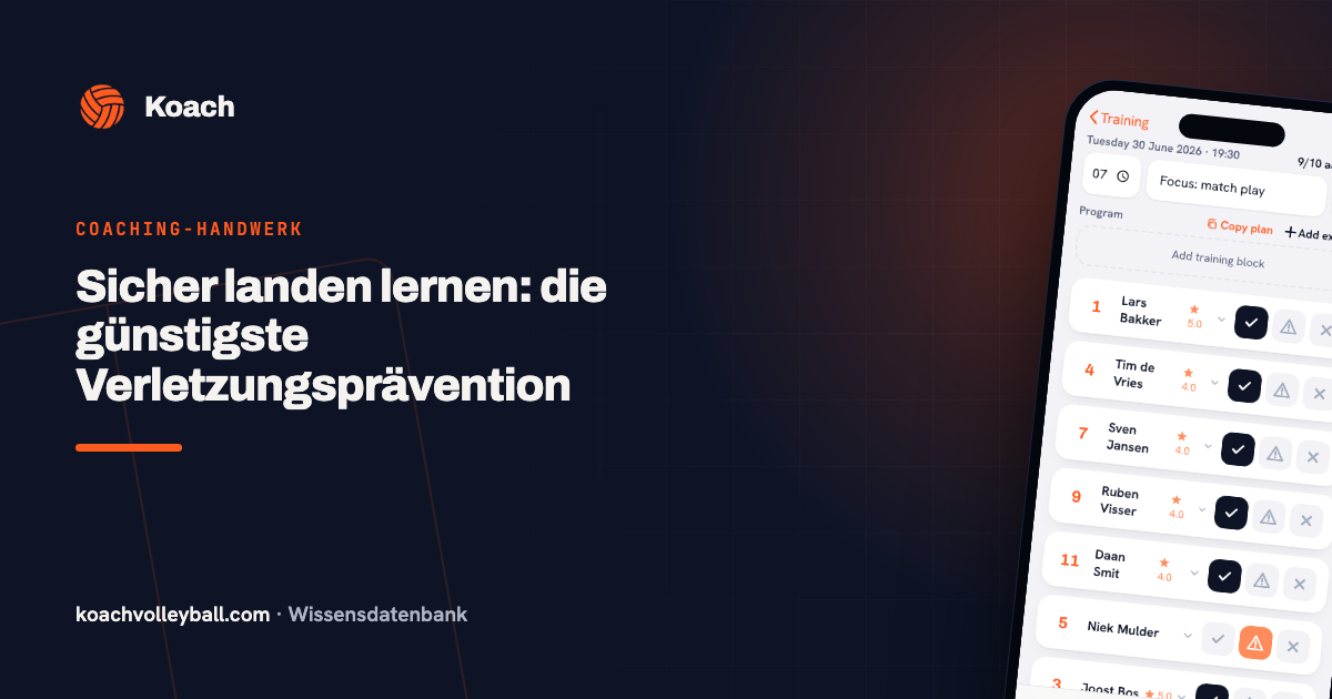 Sicher landen lernen: die günstigste Verletzungsprävention