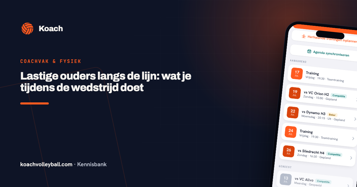 Teamagenda met de aankomende wedstrijden, per wedstrijd de dag, de aanvangstijd en of er thuis of uit gespeeld wordt