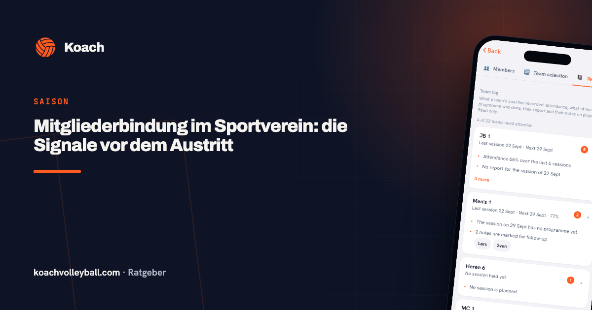 Mitgliederbindung im Sportverein: die Signale vor dem Austritt