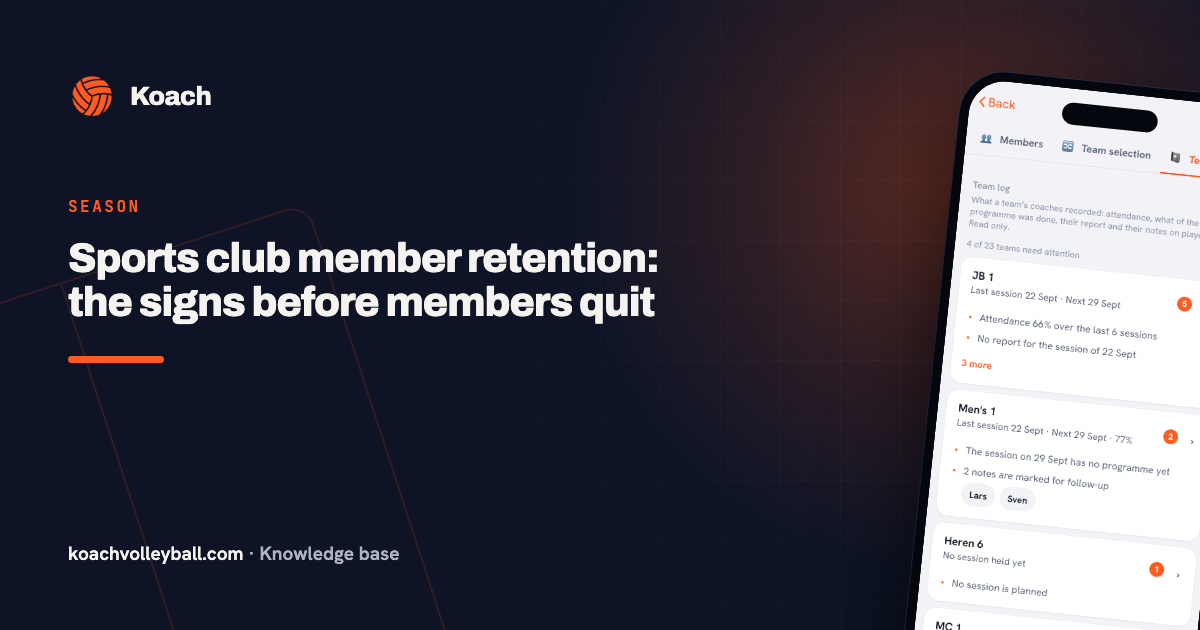 Sports club member retention: the signs before members quit