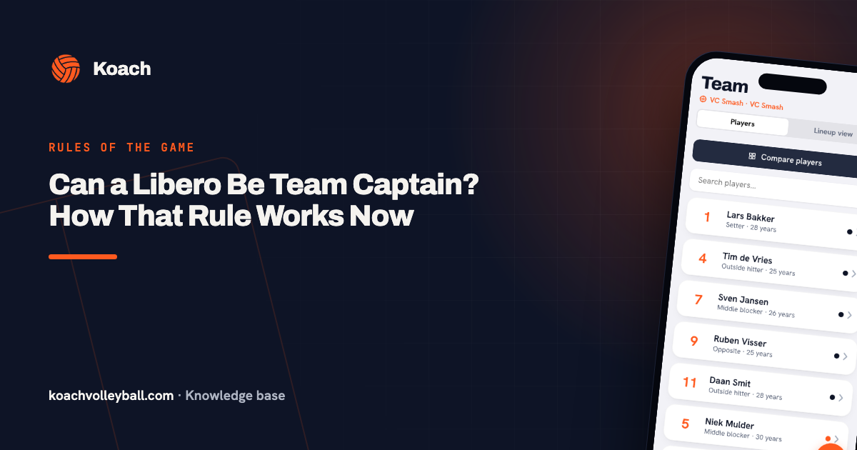 Can a Libero Be Team Captain? How That Rule Works Now