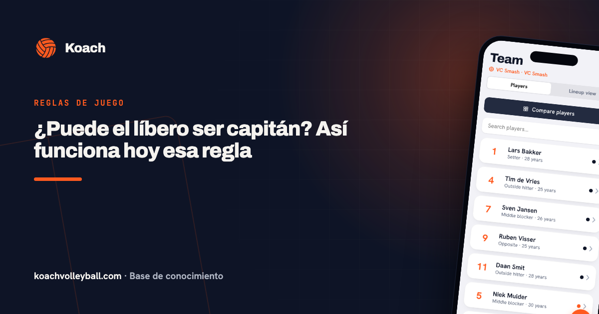 ¿Puede el líbero ser capitán? Así funciona hoy esa regla