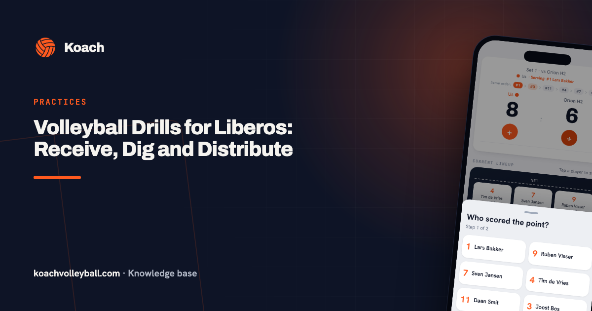 Volleyball Drills for Liberos: Receive, Dig and Distribute