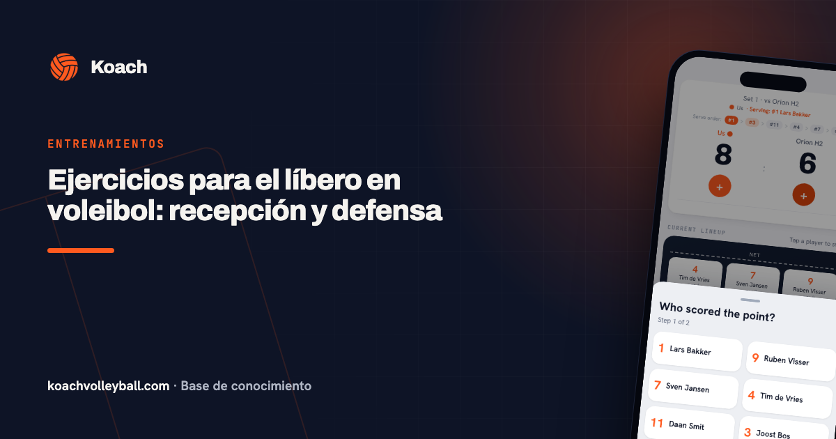 Ejercicios para el líbero en voleibol: recepción y defensa
