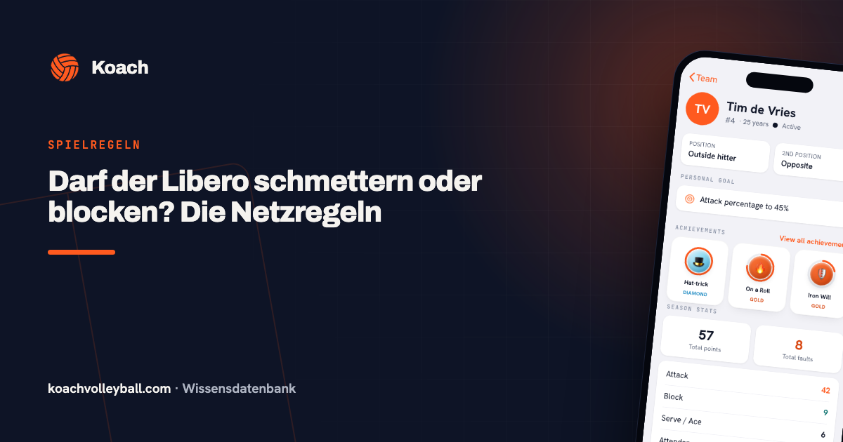 Darf der Libero schmettern oder blocken? Die Netzregeln