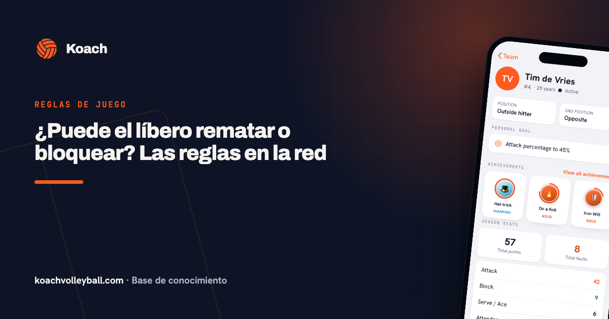 ¿Puede el líbero rematar o bloquear? Las reglas en la red
