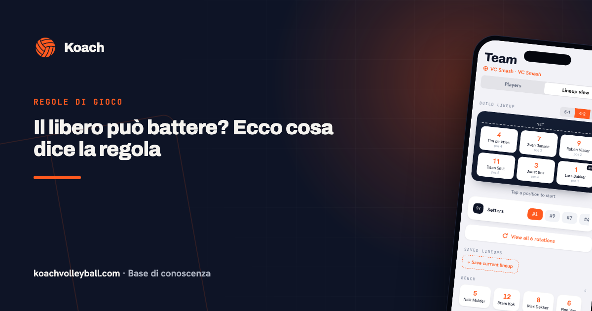 Il libero può battere? Ecco cosa dice la regola