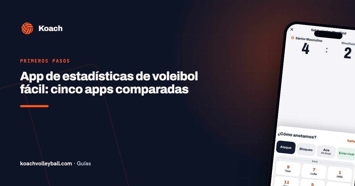 App de estadísticas de voleibol fácil: cinco apps comparadas