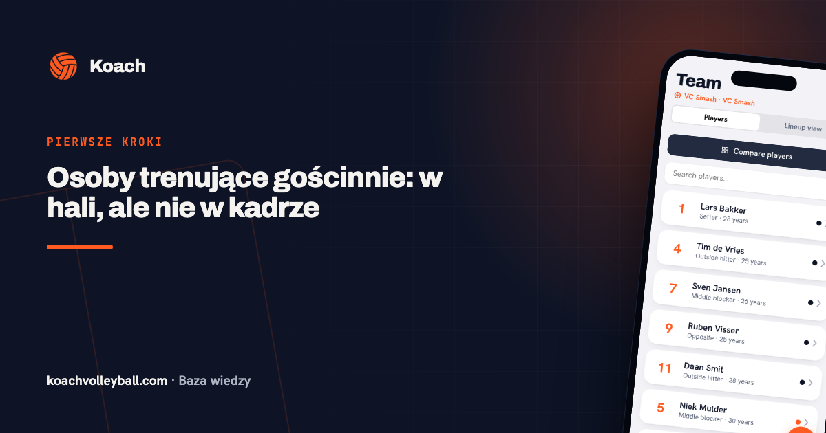 Osoby trenujące gościnnie: w hali, ale nie w kadrze
