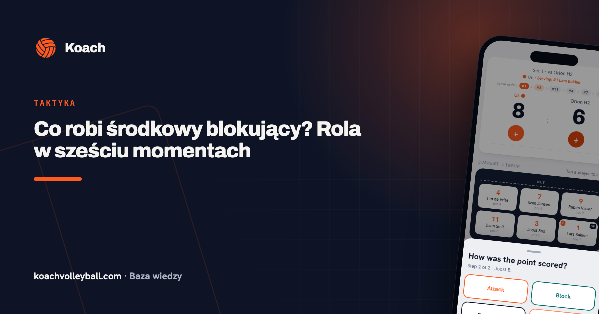 Co robi środkowy blokujący? Rola w sześciu momentach