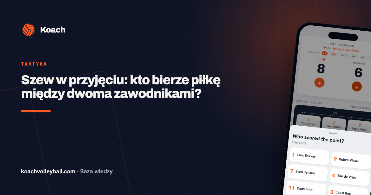 Szew w przyjęciu: kto bierze piłkę między dwoma zawodnikami?
