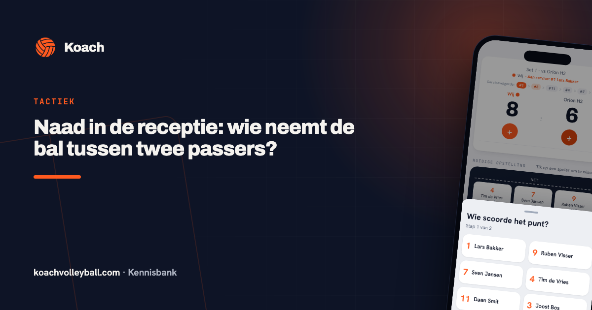 Puntregistratie per actie in de Koach-app tijdens het live scoren van een wedstrijd