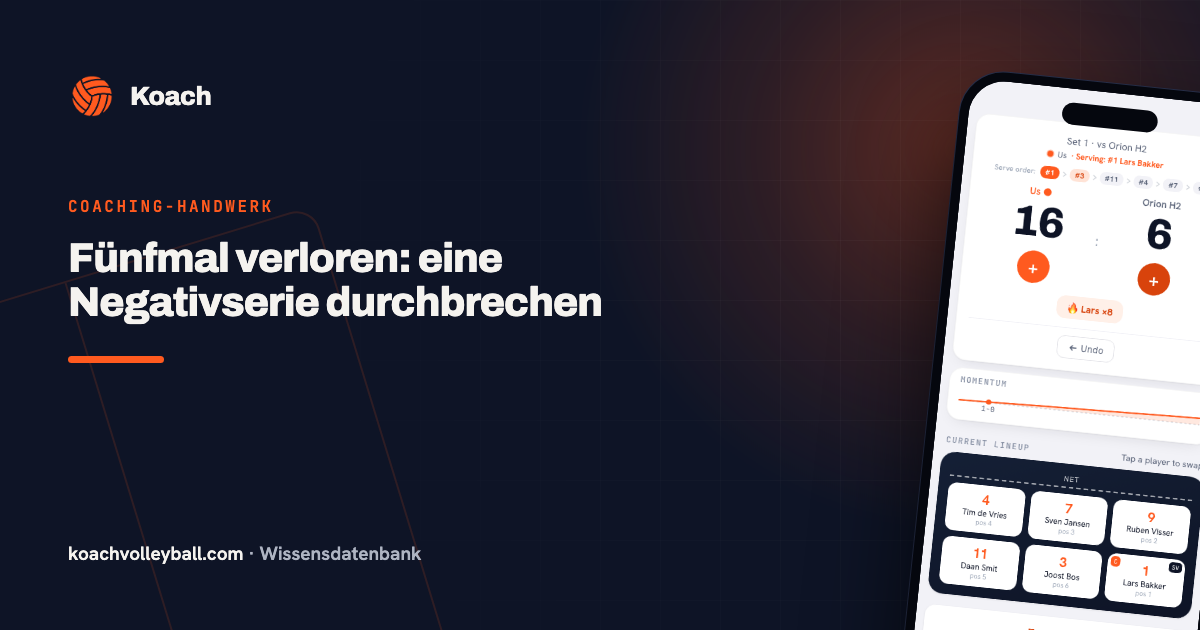 Fünfmal verloren: eine Negativserie durchbrechen