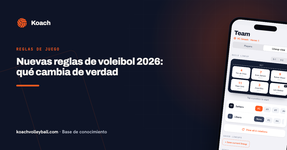 Nuevas reglas de voleibol 2026: qué cambia de verdad
