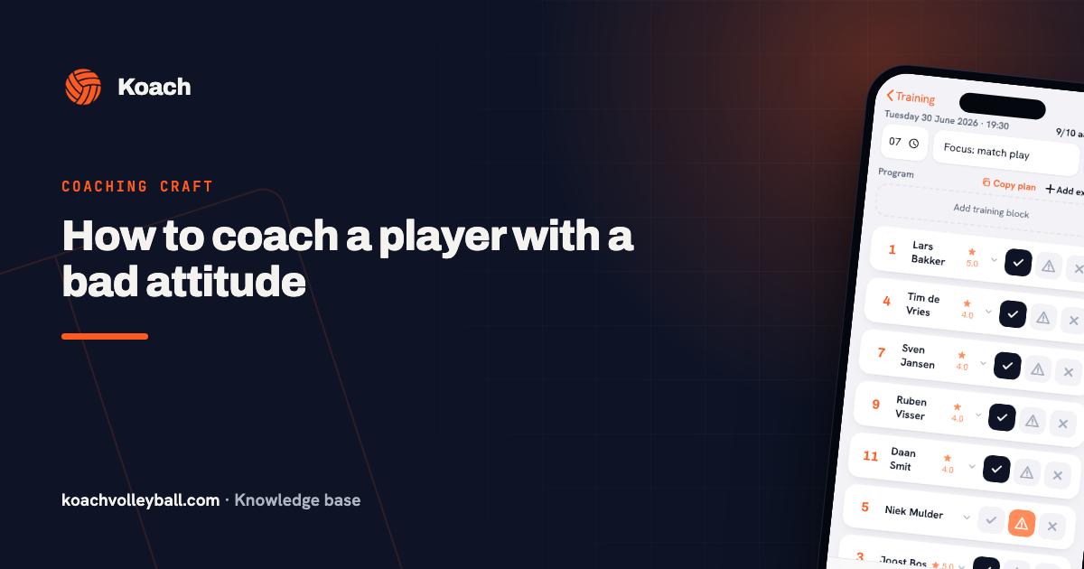How to coach a player with a bad attitude
