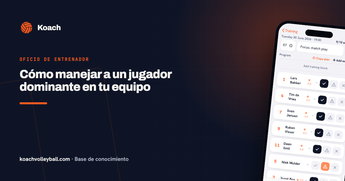 Cómo manejar a un jugador dominante en tu equipo