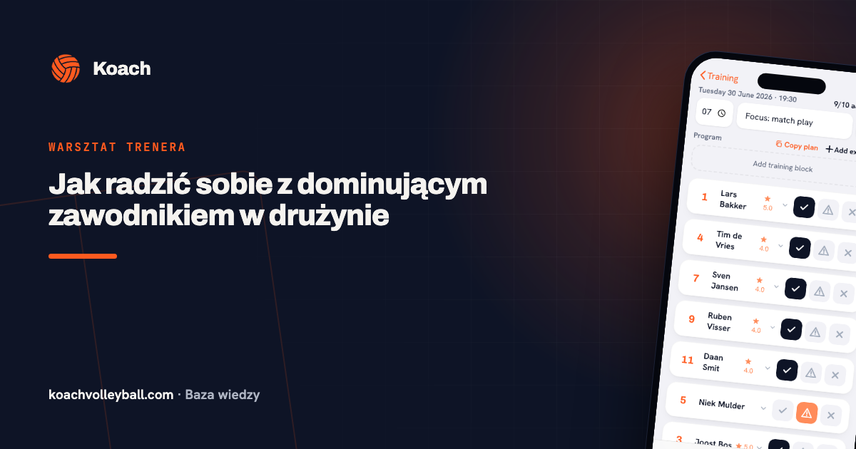 Jak radzić sobie z dominującym zawodnikiem w drużynie