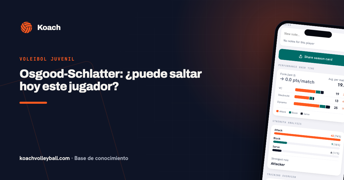 Osgood-Schlatter: ¿puede saltar hoy este jugador?