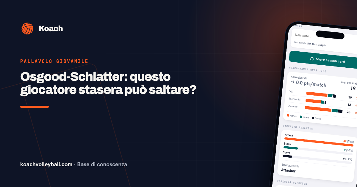 Osgood-Schlatter: questo giocatore stasera può saltare?