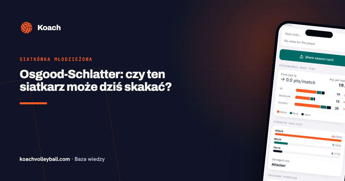 Osgood-Schlatter: czy ten siatkarz może dziś skakać?