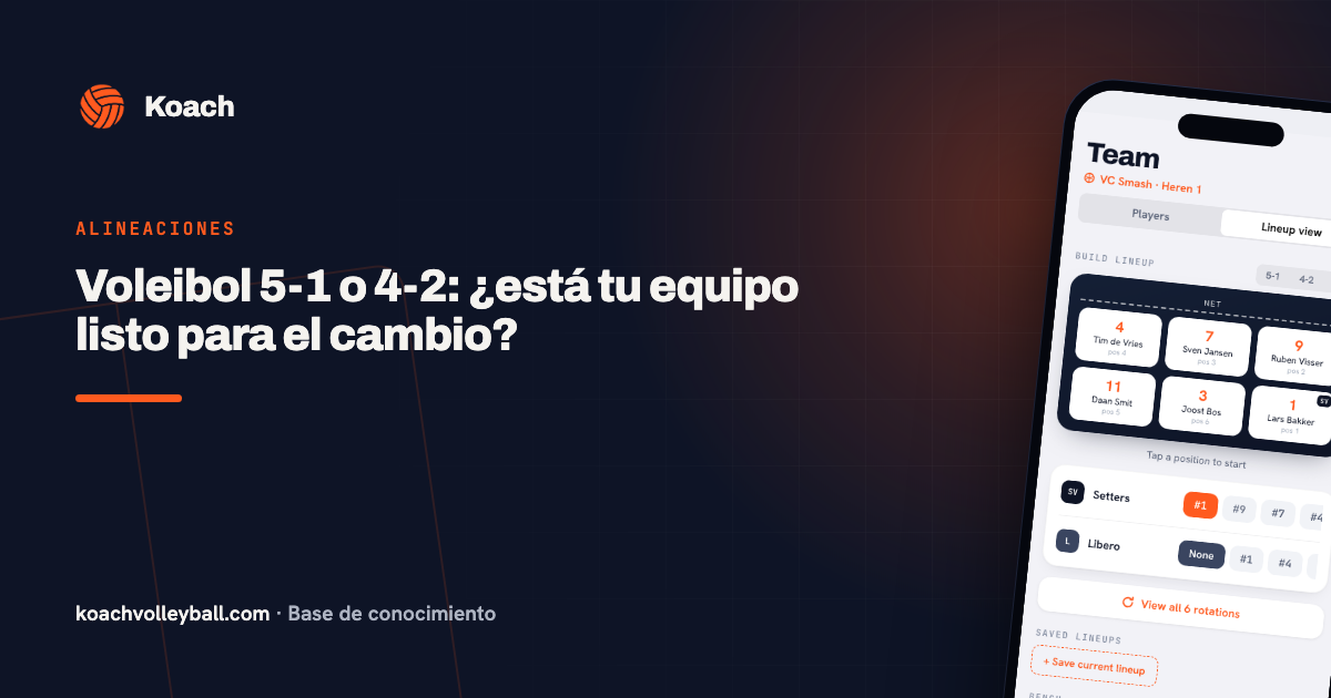 Voleibol 5-1 o 4-2: ¿está tu equipo listo para el cambio?