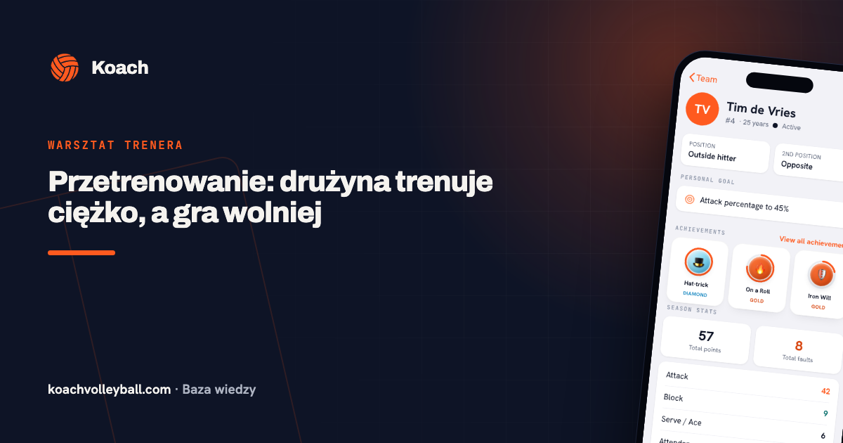 Przetrenowanie: drużyna trenuje ciężko, a gra wolniej