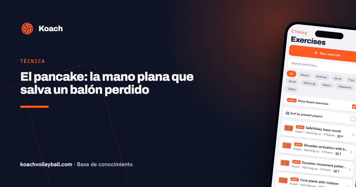 El pancake: la mano plana que salva un balón perdido