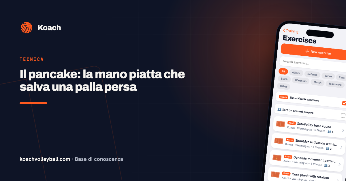 Il pancake: la mano piatta che salva una palla persa